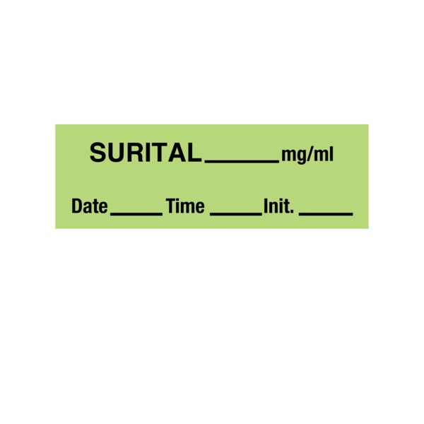 Tape, Surital 1/2" x 500" Lime w/Black